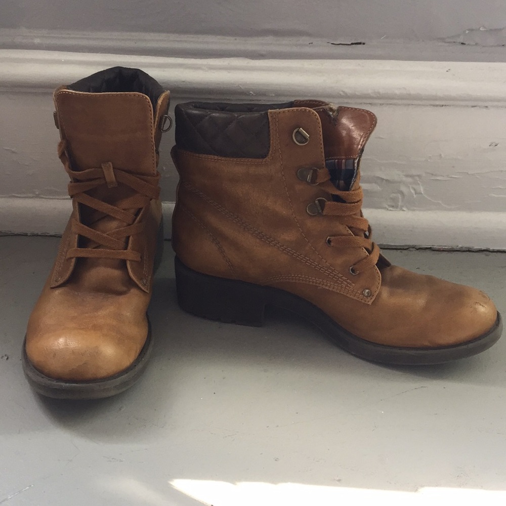 Faux work boots